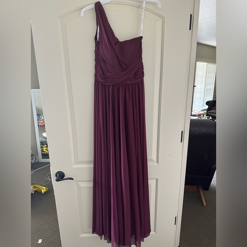 Wine colored bridesmaid dress